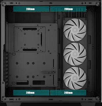 DeepCool CH780 BK, schwarz, Glasfenster