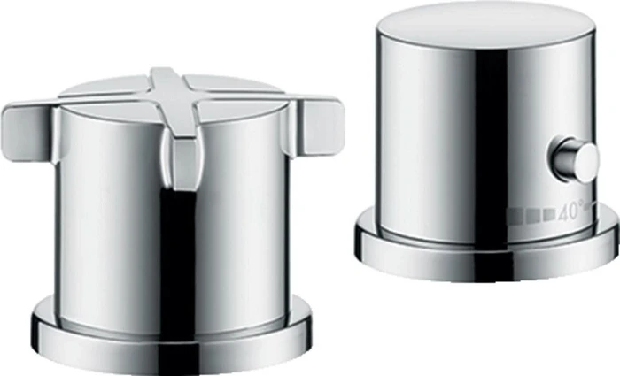 Hansgrohe Axor Citterio E 2-Loch Wannenarmatur mit Thermostat brushed black chrome