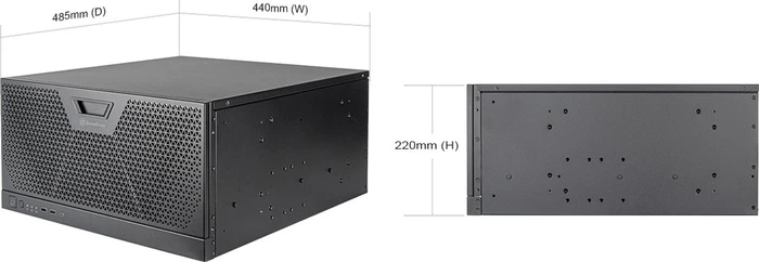 SilverStone RM51, schwarz, 5HE, ATX