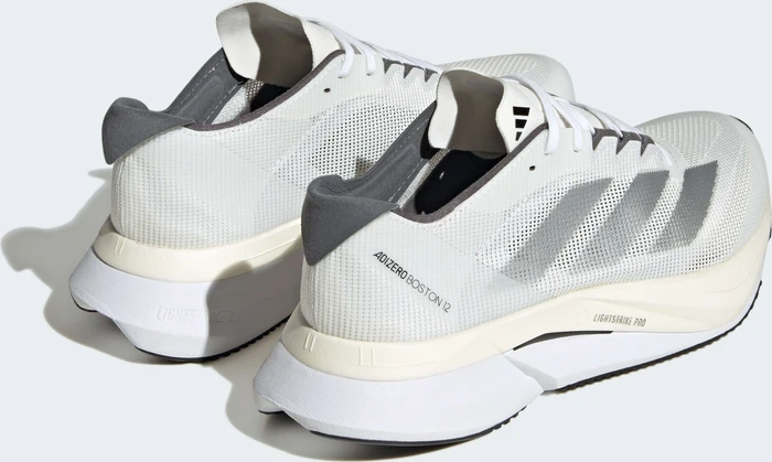 adidas Adizero Boston 12 cloud white/silver metallic/grey five (Damen)