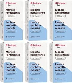 Redcare Monatskontaktlinse, -3.50 Dioptrien, 6 Stück