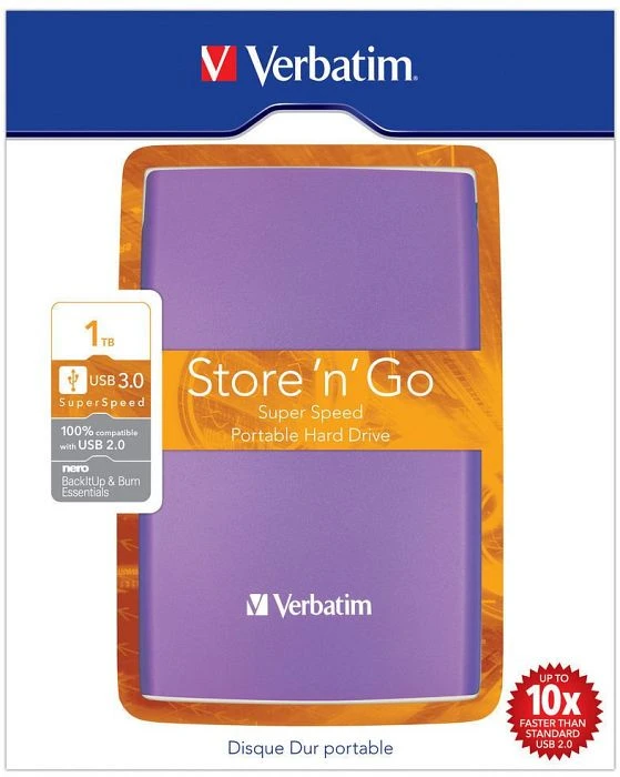 Verbatim Portable Colour Edition violett 1TB, USB 3.0