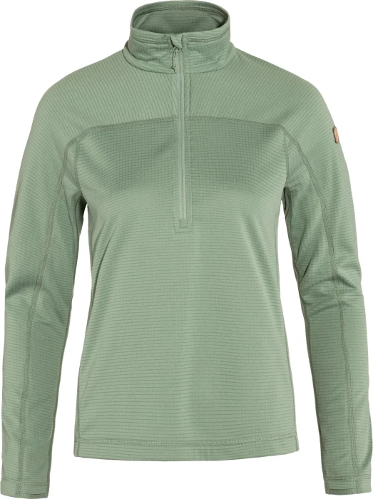 Fjällräven Abisko Lite Fleece Half Zip Funktionsshirt langarm misty green (Damen)