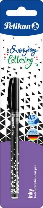 Pelikan inky Tintenroller (Mine) schwarz, Rechtshänder, Blister
