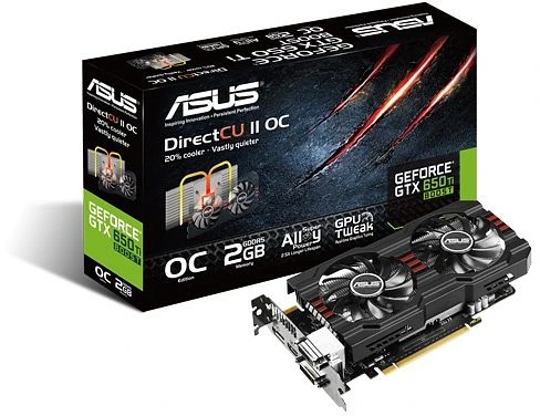 ASUS GeForce GTX 650 Ti Boost DirectCU II OC, GTX650TIB-DC2OC-2GD5, 2GB GDDR5, 2x DVI, HDMI, DP