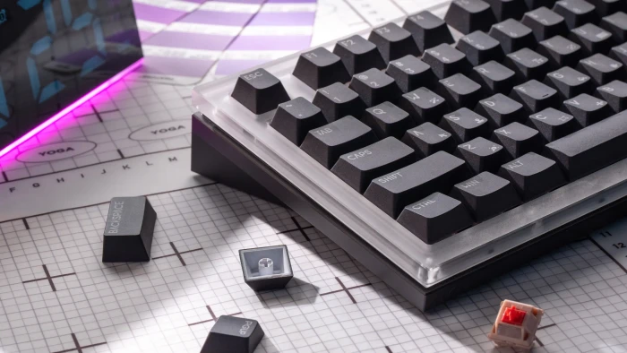 Lenovo Yoga Creative Keyboard, AngryMiao Edition, LEDs RGB, hot-swap, Light Sakura Silent, USB, US
