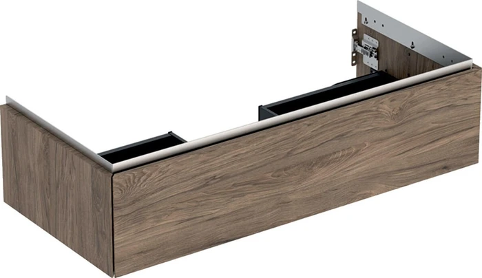 Geberit ONE Unterschrank für Waschtisch, mit einer Schublade, 105cm, Nussbaum hickory/Melamin Holzstruktur