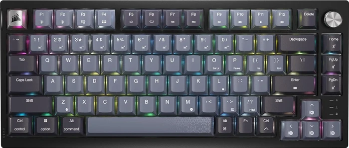 Corsair Gaming K65 Plus Wireless 75% RGB, schwarz/grau, MLX RED, USB/Bluetooth, US