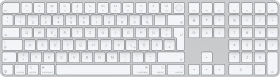 Apple Magic Keyboard mit Touch ID und Ziffernblock für Mac mit Apple Chip (USB-C), weiß/silber, USB/Bluetooth, DE (MXK73D/A)