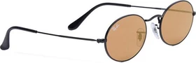 Ray-Ban RB3547N Oval polished black/brown mirror gold