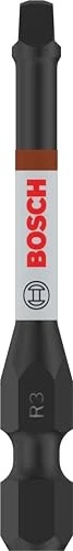 Bosch Professional PRO Robertson Impact Innenvierkant Bit 1/4", R3x55mm, 2 Stück