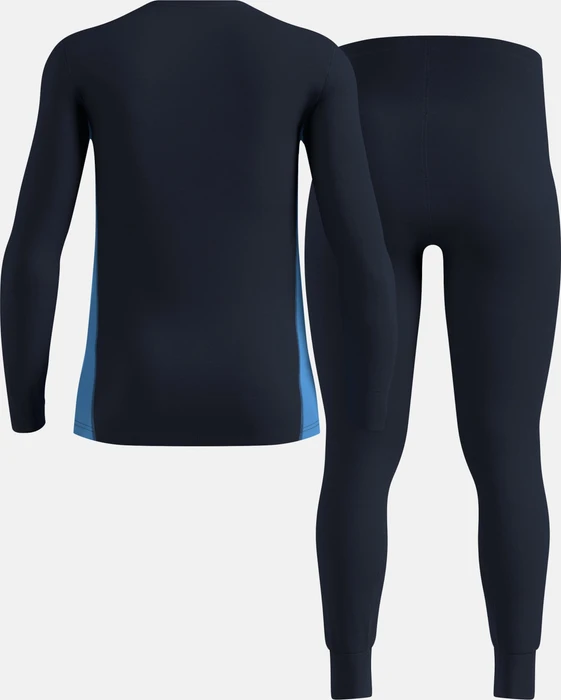 Odlo Active Warm Base Layer Set dark sapphire/azure blue (Herren)