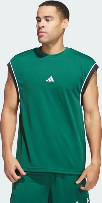 adidas Basketball All-World Sleeveless Funktionsshirt ärmellos team dark green/black (Herren)