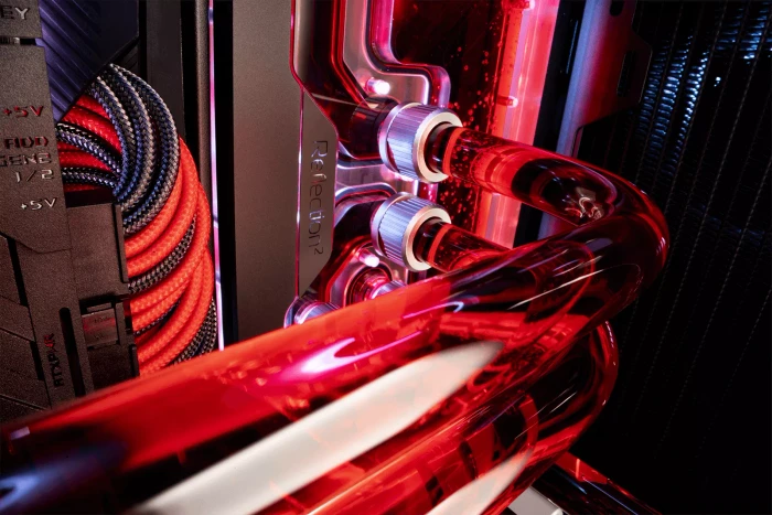 EK Water Blocks Quantum Line EK-Quantum Reflection² ROG Hyperion D5 PWM D-RGB, Verteilerplatte mit Pumpe, Acryl