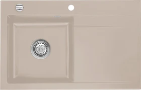 systemceram Stema 80 Einbau Becken links mit Ablauffernbedienung fango