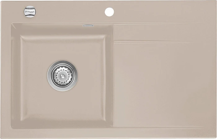 systemceram Stema 80 Einbau Becken links mit Ablauffernbedienung fango
