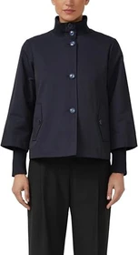 s.Oliver Relaxed Fit mit Rippbündchen-Details Jacke navy (Damen)