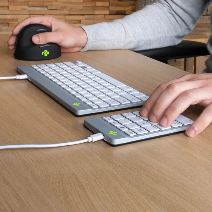 R-Go Numpad Break, silber/weiß, USB-A (RGOCONMWDWH) – Bild 3 von 3