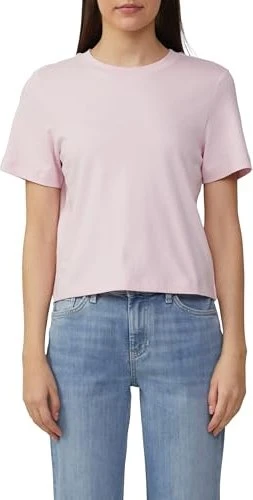 s.Oliver Interlock Crop T-Shirt kurzarm zartrosa (Damen)