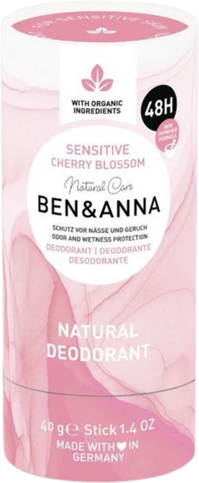 Ben & Anna Sensitive Cherry Blossom Papertube Deodorant Stick, 40g