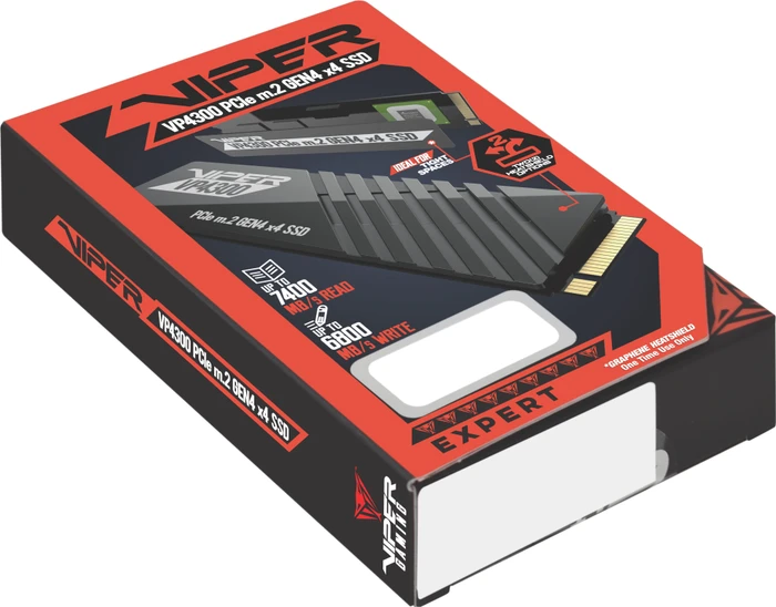 Patriot Viper VP4300 2TB, M.2 2280 / M-Key / PCIe 4.0 x4, Kühlkörper