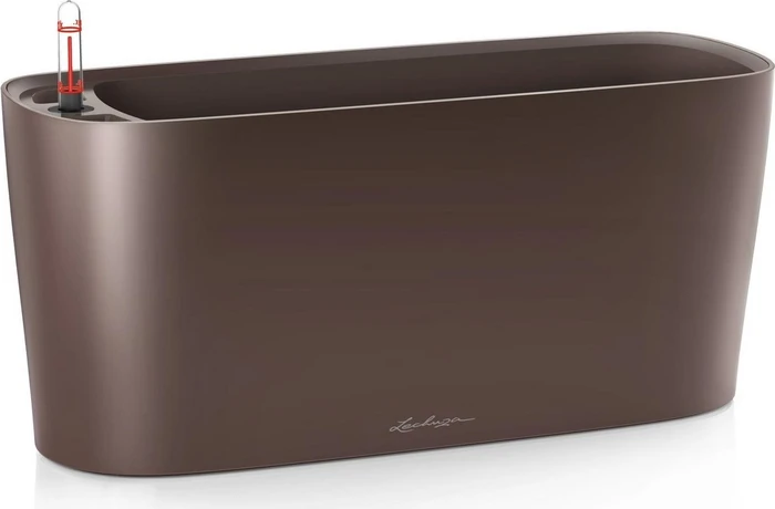 Lechuza Delta 20 oval espresso metallic