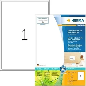 Herma Etiketten Recycling, 199.6x289.1mm, weiß, 80 Blatt (80 Etiketten)