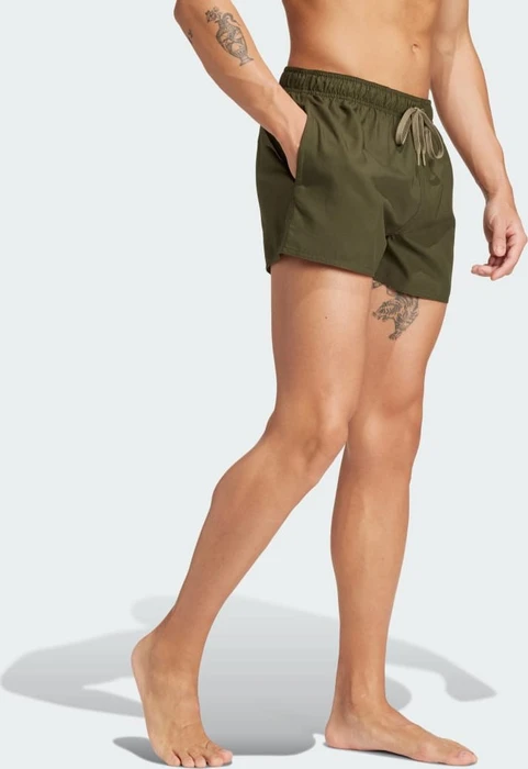 adidas Essentials Logo CLX Badeshorts night cargo/olive strata (Herren)
