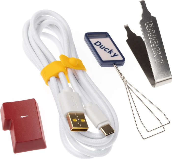 Ducky Origin Vintage, Retro grau, MX RED, USB, DE
