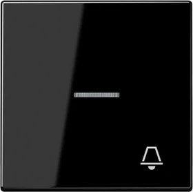 Jung Serie LS Wippe mit Lichtleiter Symbol Klingel 1fach, schwarz