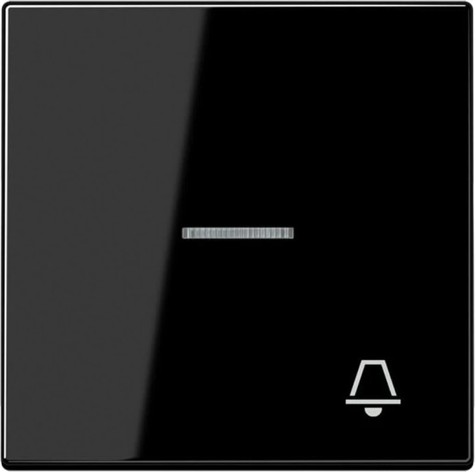 Jung Serie LS Wippe mit Lichtleiter Symbol Klingel 1fach, schwarz