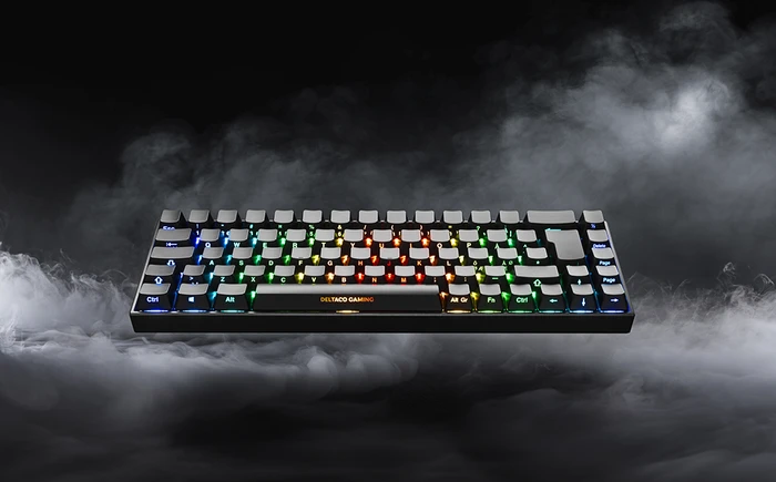 Deltaco Gaming DK440R Wireless 65% Layout, LEDs RGB, schwarz, Kailh Box RED, USB/Bluetooth, DE