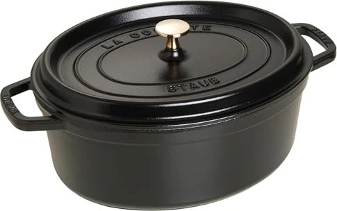 Zwilling Staub Cocotte Schmortopf oval 42.8x37cm 8l schwarz