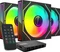 Mars Gaming MF-3D Pro Kit, schwarz, LED-Steuerung, Fernbedienung, Lüftersteuerung, 120mm, 3er-Pack Vorschaubild
