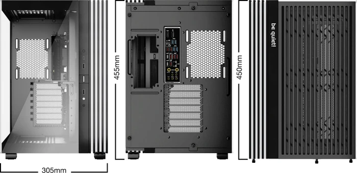 be quiet! Light Base 600 DX Black, schwarz, Glasfenster