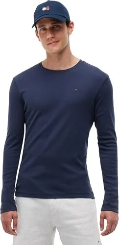 Tommy Hilfiger Slim Fit Baumwolle Shirt langarm black iris (Herren)