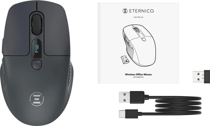 Eternico MSB270 Wireless Office Mouse schwarz, USB/Bluetooth