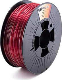 Basicfil PETG, transparent red, Spule, 2.85mm, 1.00kg