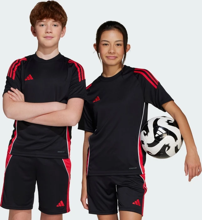 adidas Tiro 24 Trikot kurzarm black/pure ruby (Junior)