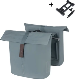 Basil City Doppeltasche MIK Gepäcktasche graphite blue