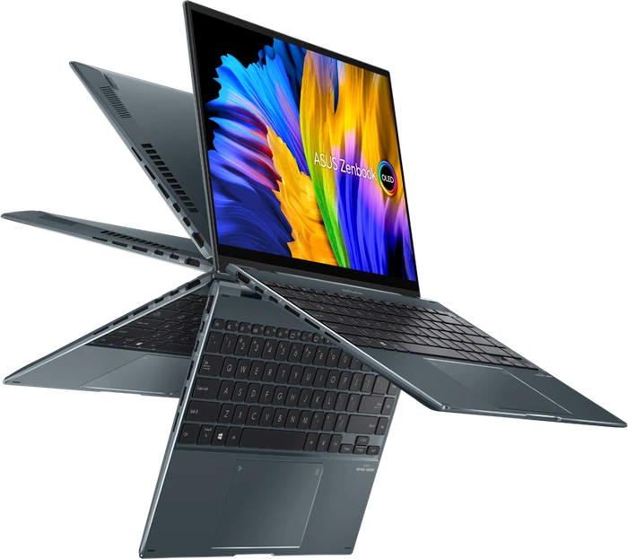 ASUS ZenBook Flip 14 OLED UP5401EA-KU030R, Pine Grey, Core i7-1165G7, 16GB RAM, 1TB SSD, DE