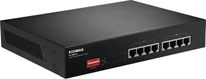 Edimax ES-10 Desktop Switch, 8x RJ-45, 130W PoE+