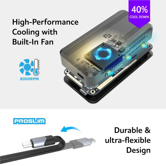 Akasa USB4 NVMe M.2 SSD Enclosure, USB4