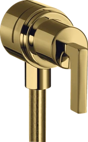 Hansgrohe Axor Citterio Wandanschluss Stop mit Rückflussverhinderer, Absperrventil und Hebelgriff polished goldoptik