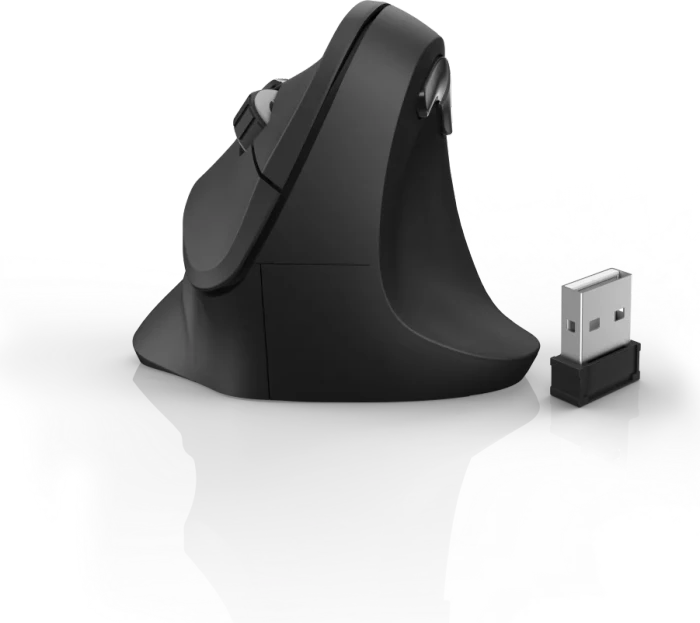 Hama EMW-500 Vertical Wireless Maus schwarz, USB