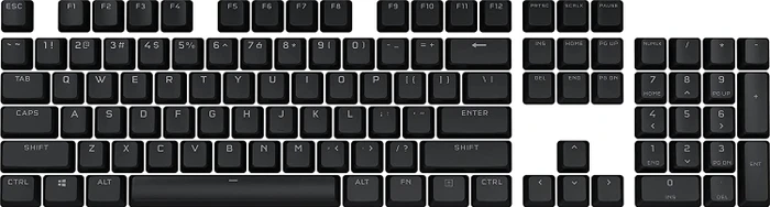 Corsair Pro Keycap Mod Kit, Kunststoff (PBT) Double-Shot, schwarz, 105 Tasten, ISO-DE