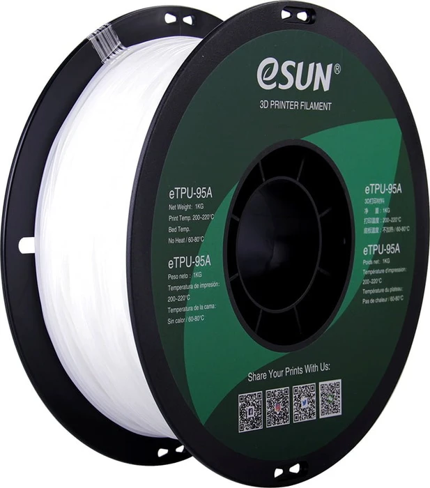 eSUN eTPU-95A, white, Spule, 1.75mm, 1.00kg (eTPU-95A175W1)