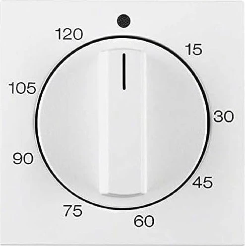 Berker S.1/B.3/B.7 Zentralstück für mechanische Zeitschaltuhr, polarweiß matt