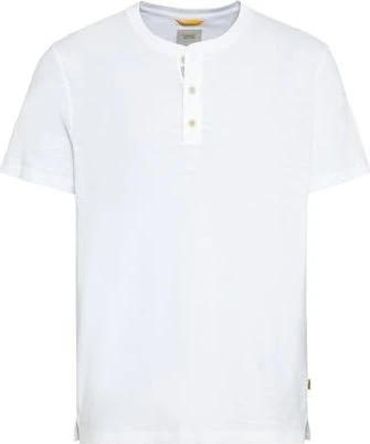 Camel Active Henley Baumwolle T-Shirt kurzarm weiß (Herren)