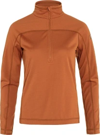 Fjällräven Abisko Lite Fleece Half Zip Funktionsshirt langarm terracotta brown (Damen)